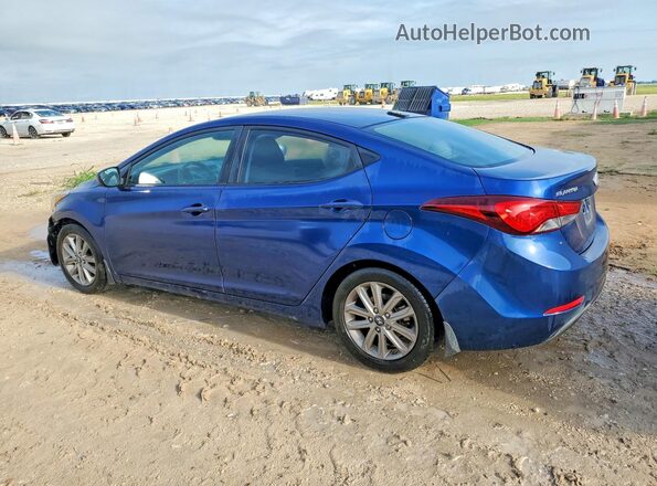 5NPDH4AE8GH722146 2016 HYUNDAI ELANTRA Blue 