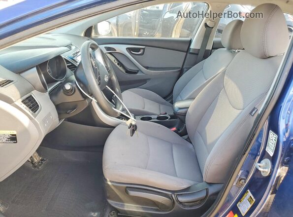 5NPDH4AE8GH722146 2016 HYUNDAI ELANTRA Blue 