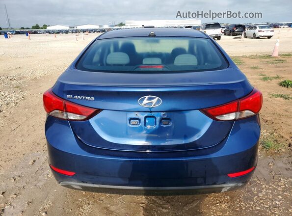 5NPDH4AE8GH722146 2016 HYUNDAI ELANTRA Blue 