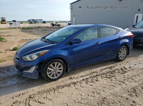 5NPDH4AE8GH722146 2016 HYUNDAI ELANTRA Blue 
