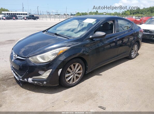 5NPDH4AE8GH725029 2016 HYUNDAI ELANTRA Black Vista tres cuartos delantera izquierda