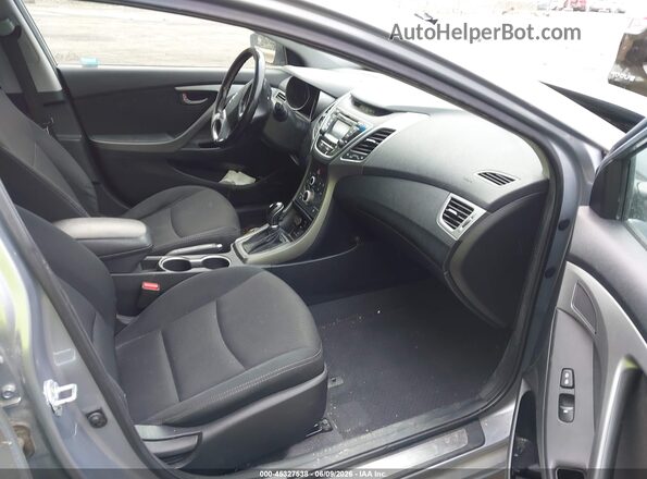 5NPDH4AE8GH732370 2016 HYUNDAI ELANTRA Silver Вид салону спереду