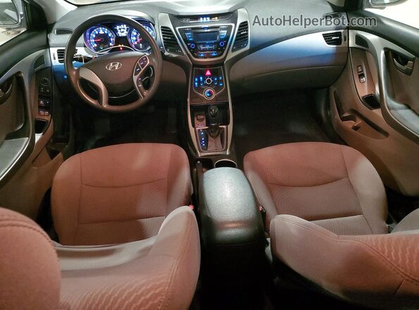5NPDH4AE8GH733745 2016 HYUNDAI ELANTRA White Առջևի վահանակի տեսք