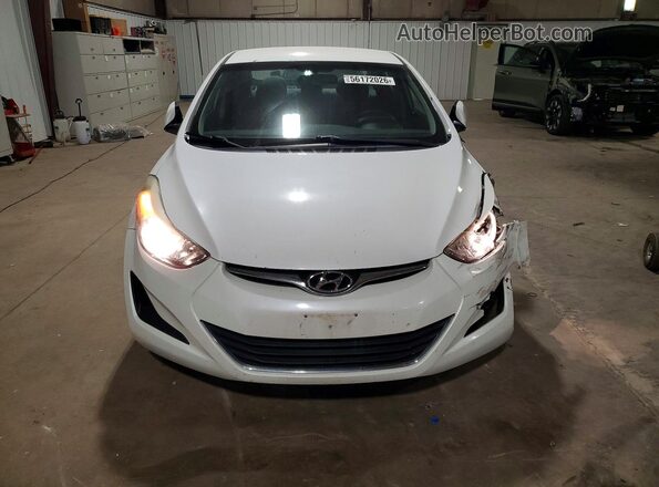 5NPDH4AE8GH733745 2016 HYUNDAI ELANTRA White Դիմացի տեսք