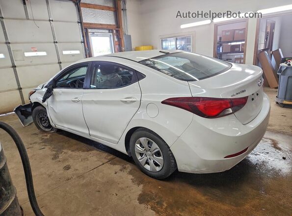 5NPDH4AE8GH747306 2016 HYUNDAI ELANTRA Белый Задняя левая четверть