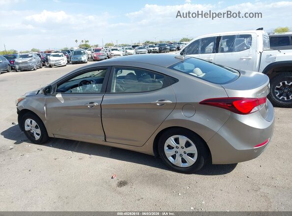 5NPDH4AE8GH750531 2016 HYUNDAI ELANTRA Gold 