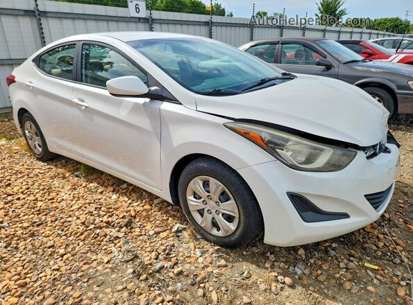 5NPDH4AE8GH781729 2016 HYUNDAI ELANTRA White Delantero derecho