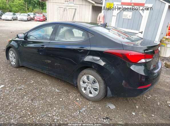 5NPDH4AE8GH793279 2016 HYUNDAI ELANTRA Черный Задняя левая четверть