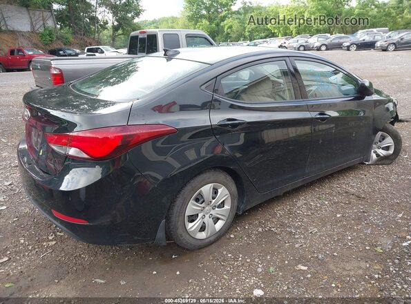 5NPDH4AE8GH793279 2016 HYUNDAI ELANTRA Черный Задняя правая четверть