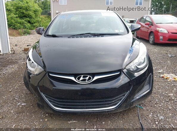 5NPDH4AE8GH793279 2016 HYUNDAI ELANTRA Черный Вид задней части салона