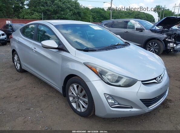 5NPDH4AE9GH722415 2016 HYUNDAI ELANTRA Silver 