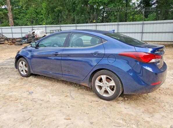 5NPDH4AE9GH739389 2016 HYUNDAI ELANTRA Blue Rear left