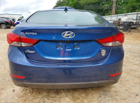 5NPDH4AE9GH739389 2016 HYUNDAI ELANTRA Blue Rear view
