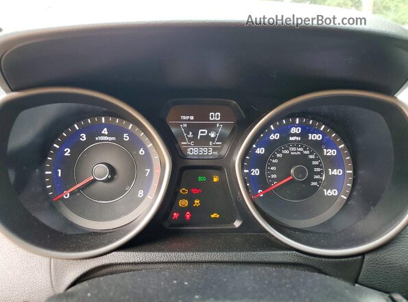 5NPDH4AE9GH739389 2016 HYUNDAI ELANTRA Blue Instrument cluster view
