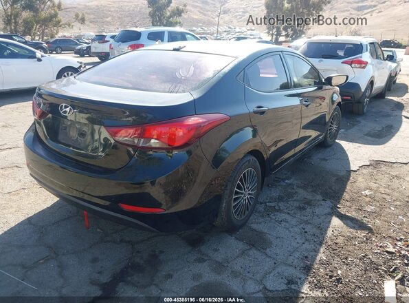 5NPDH4AE9GH764034 2016 HYUNDAI ELANTRA Black 