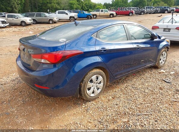 5NPDH4AE9GH792982 2016 HYUNDAI ELANTRA Blue 