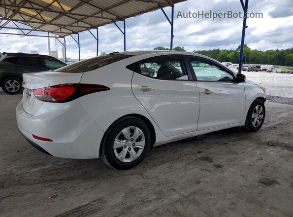 5NPDH4AEXGH665111 2016 HYUNDAI ELANTRA White Հետևի աջ