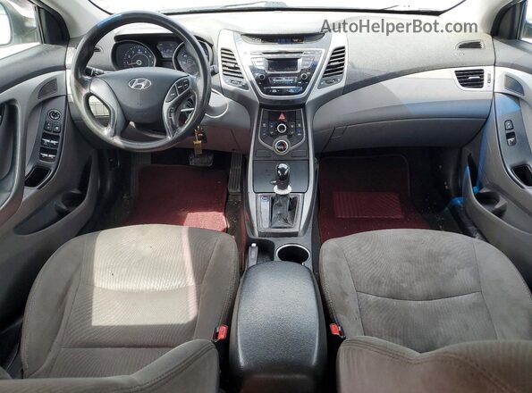 5NPDH4AEXGH665111 2016 HYUNDAI ELANTRA White Առջևի վահանակի տեսք