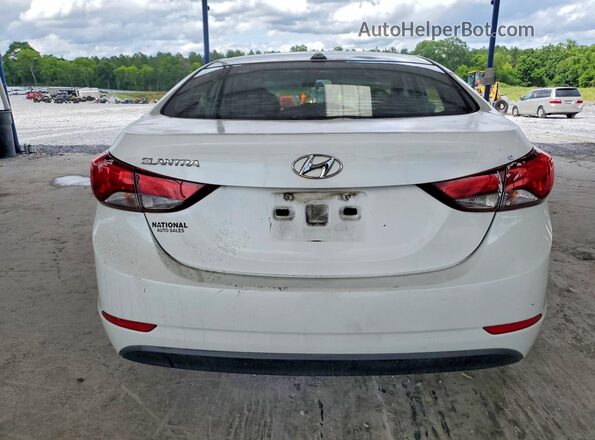 5NPDH4AEXGH665111 2016 HYUNDAI ELANTRA White Հետևի տեսք