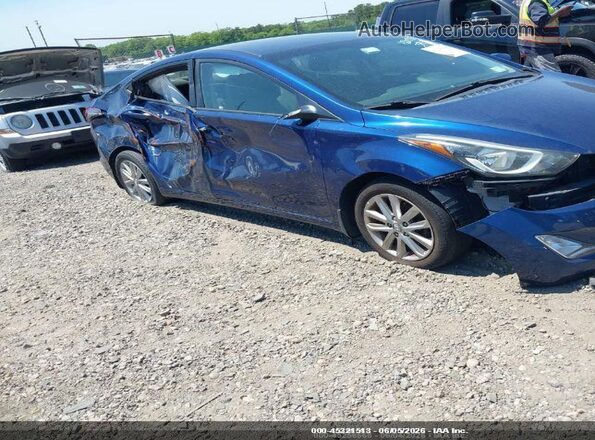 5NPDH4AEXGH719815 2016 HYUNDAI ELANTRA Blue Դիմացի տեսք