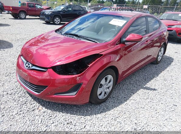 5NPDH4AEXGH721600 2016 HYUNDAI ELANTRA Red Przód lewy