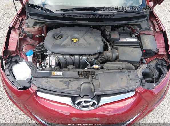 5NPDH4AEXGH721600 2016 HYUNDAI ELANTRA Red Widok z tyłu