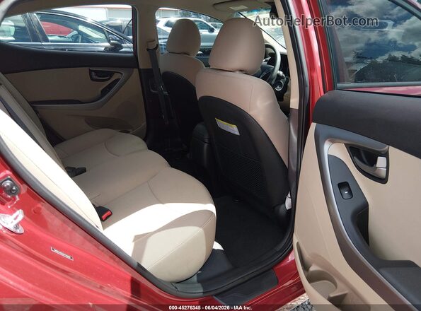 5NPDH4AEXGH721600 2016 HYUNDAI ELANTRA Red 