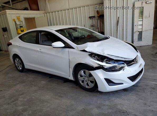 5NPDH4AEXGH722262 2016 HYUNDAI ELANTRA White Delantero derecho