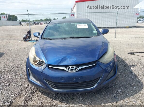 5NPDH4AEXGH731169 2016 HYUNDAI ELANTRA Blue წინა ხედი