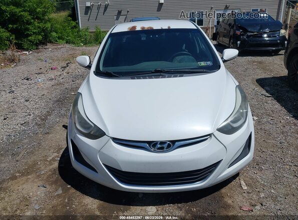 5NPDH4AEXGH746528 2016 HYUNDAI ELANTRA White Front view