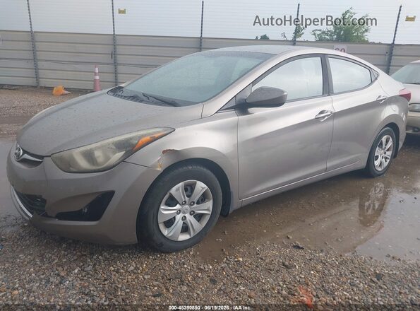 5NPDH4AEXGH748120 2016 HYUNDAI ELANTRA Gray წინა მარცხენა ხედი სამი მეოთხედიდან