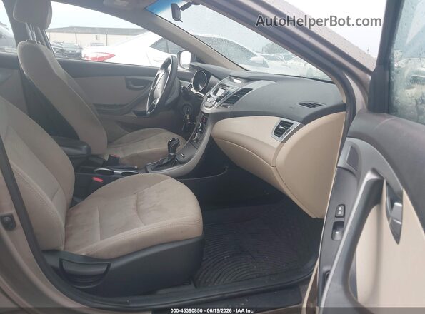 5NPDH4AEXGH748120 2016 HYUNDAI ELANTRA Gray წინა სალონის ხედი