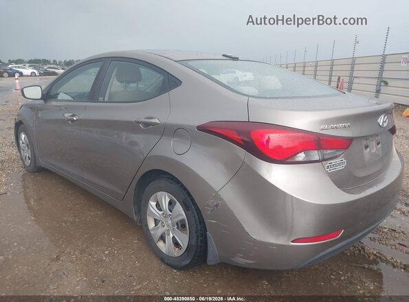 5NPDH4AEXGH748120 2016 HYUNDAI ELANTRA Gray უკანა მარცხენა
