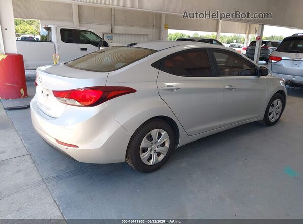5NPDH4AEXGH748411 2016 HYUNDAI ELANTRA Silver Tył prawy