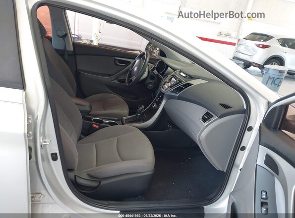 5NPDH4AEXGH748411 2016 HYUNDAI ELANTRA Silver Widok wnętrza z przodu