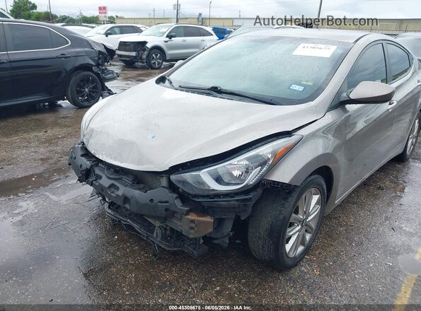 5NPDH4AEXGH761949 2016 HYUNDAI ELANTRA Коричневый Вид спереди