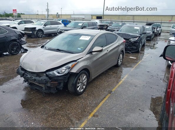 5NPDH4AEXGH761949 2016 HYUNDAI ELANTRA Коричневый Передняя левая четверть
