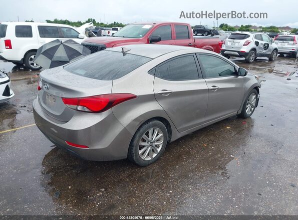 5NPDH4AEXGH761949 2016 HYUNDAI ELANTRA Коричневый Задняя правая четверть