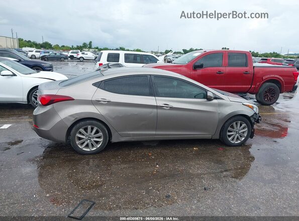 5NPDH4AEXGH761949 2016 HYUNDAI ELANTRA Коричневый Вид задней части салона