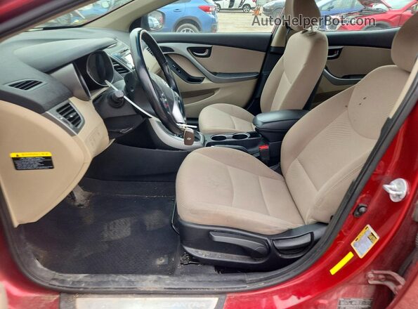 5NPDH4AEXGH781019 2016 HYUNDAI ELANTRA Red 