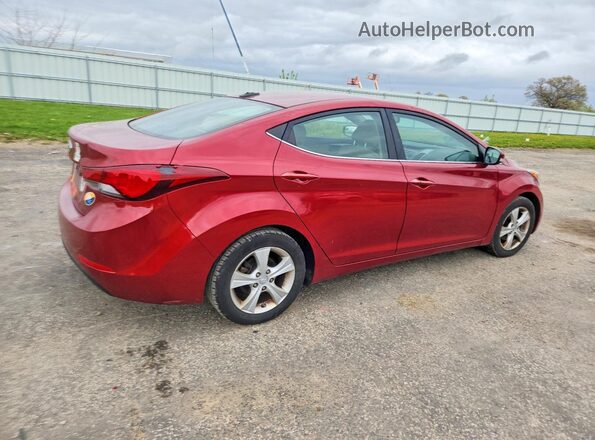 5NPDH4AEXGH781019 2016 HYUNDAI ELANTRA Red 