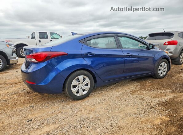 5NPDH4AEXGH782672 2016 HYUNDAI ELANTRA Blue Rear right