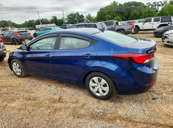 5NPDH4AEXGH782672 2016 HYUNDAI ELANTRA Blue Rear left