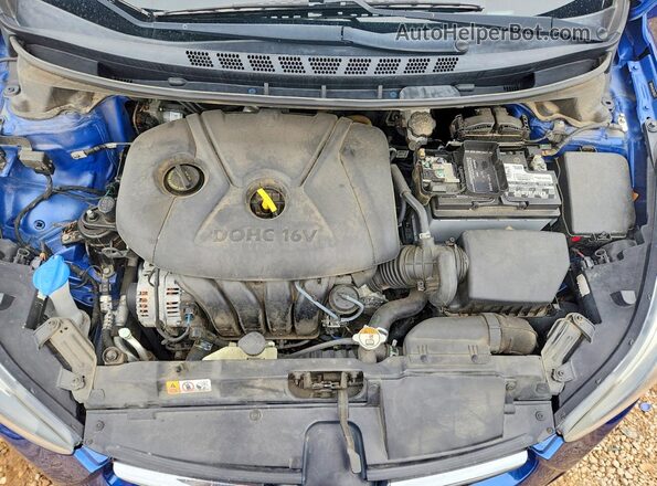 5NPDH4AEXGH782672 2016 HYUNDAI ELANTRA Blue Rear interior view