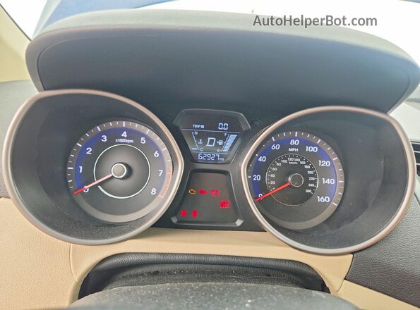 5NPDH4AEXGH782672 2016 HYUNDAI ELANTRA Blue Instrument cluster view