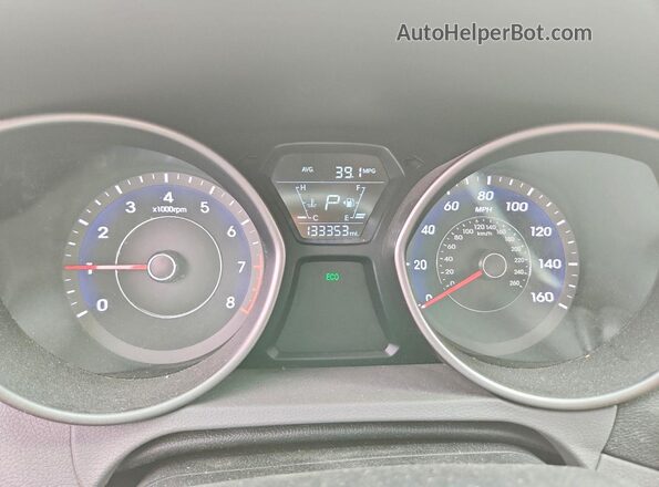5NPDH4AEXGH789511 2016 HYUNDAI ELANTRA Серебряный Вид щитка приборов