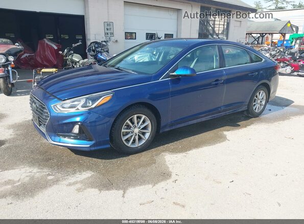 5NPE24AA5KH774281 2019 HYUNDAI SONATA Blue წინა მარცხენა ხედი სამი მეოთხედიდან