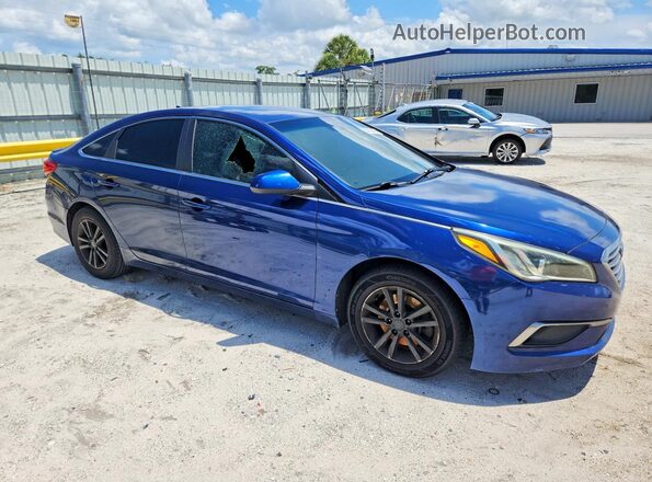5NPE24AF0GH357931 2016 HYUNDAI SONATA Blue 