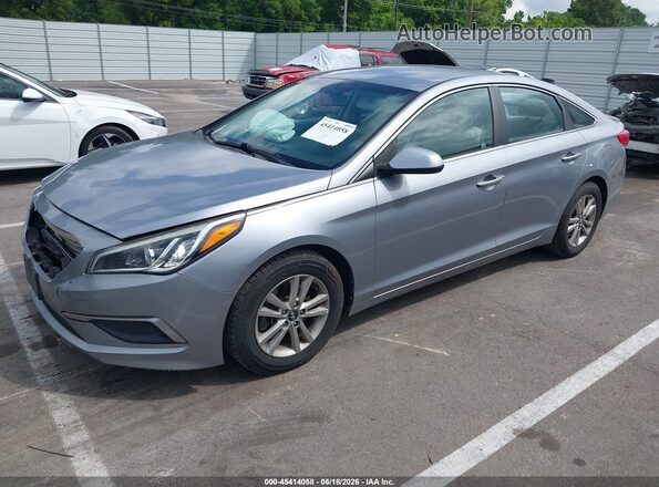 5NPE24AF0GH363115 2016 HYUNDAI SONATA Gray წინა მარცხენა ხედი სამი მეოთხედიდან