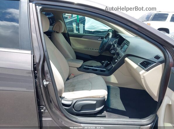 5NPE24AF0GH385003 2016 HYUNDAI SONATA Brown წინა სალონის ხედი